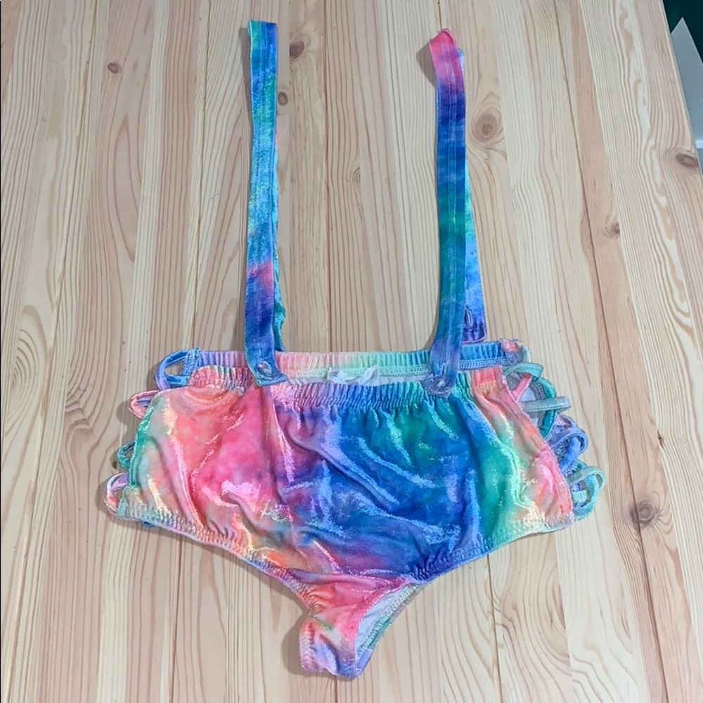 Rainbow Rave Suspenders Velvet - Picture 2 of 2